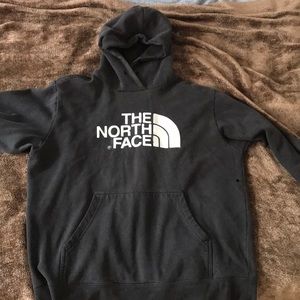 Black North Face Hoodie Slightly Distressed